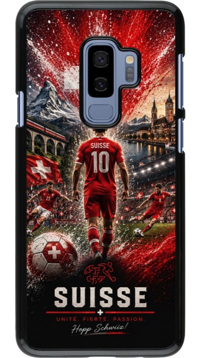 Coque Samsung Galaxy S9+ - Football Suisse splash 2026