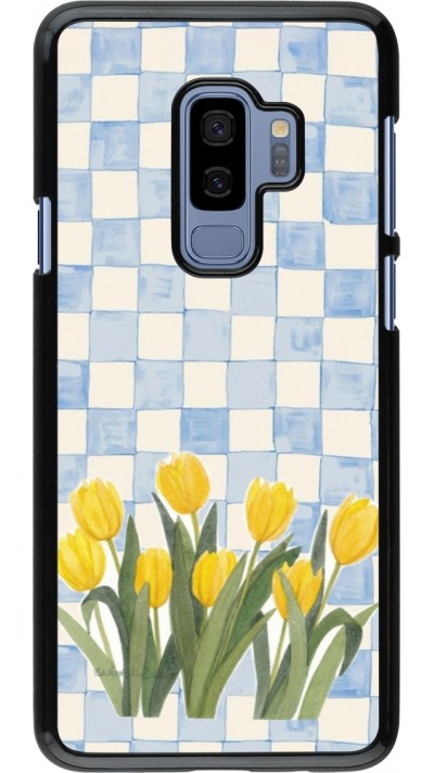 Coque Samsung Galaxy S9+ - Blue vichy tulips Spring 2026