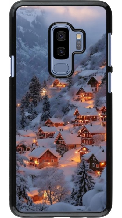 Samsung Galaxy S9+ Case Hülle - Winter 25 Winter snowy village