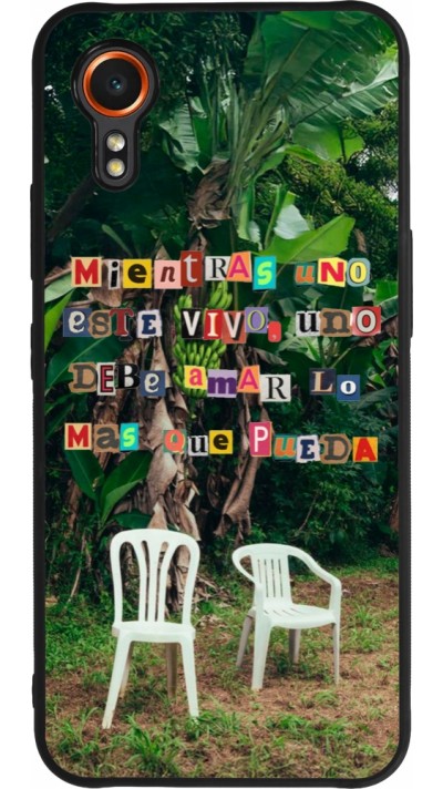 Coque Samsung Galaxy XCover 7 - Silicone rigide noir Chairs DTMF