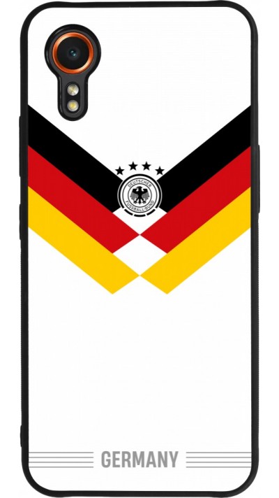 Coque Samsung Galaxy XCover 7 - Silicone rigide noir Maillot de football Allemagne 2026 personnalisable