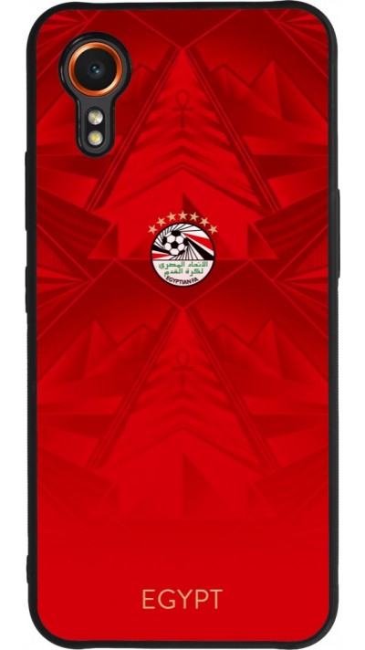 Coque Samsung Galaxy XCover 7 - Silicone rigide noir Maillot de football Égypte 2026 personnalisable