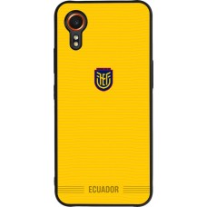 Coque Samsung Galaxy XCover 7 - Silicone rigide noir Maillot de football Équateur 2026 personnalisable