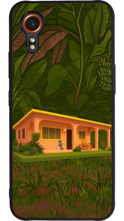 Coque Samsung Galaxy XCover 7 - Silicone rigide noir Benitos house DTMF