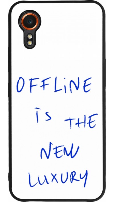 Coque Samsung Galaxy XCover 7 - Silicone rigide noir Offline is the new luxury