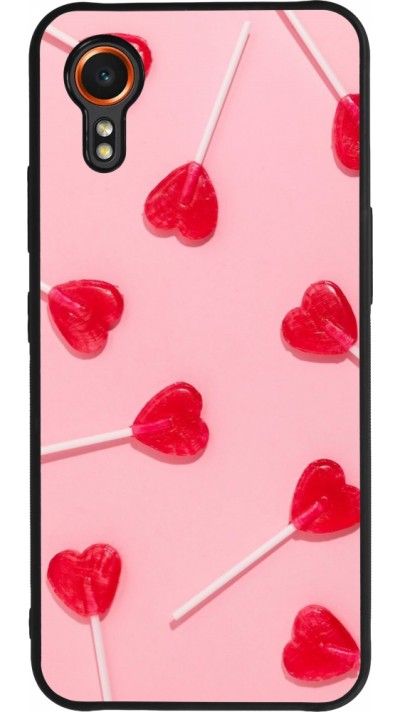 Coque Samsung Galaxy XCover 7 - Silicone rigide noir Saint Valentines Day 26 Lollipop