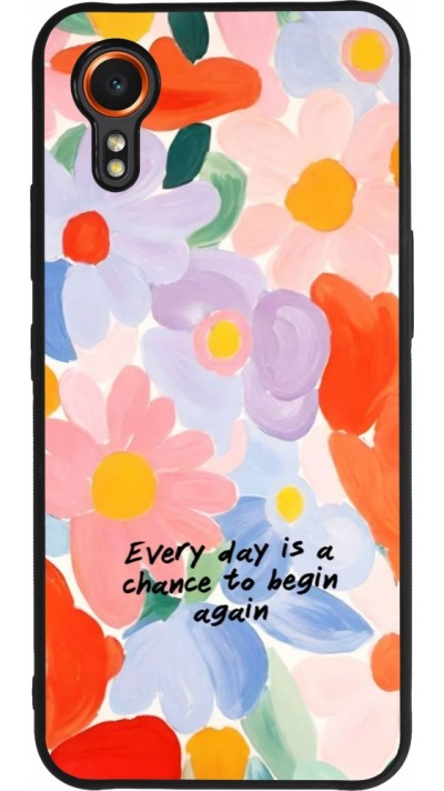Coque Samsung Galaxy XCover 7 - Silicone rigide noir Every day is a chance Spring 2026