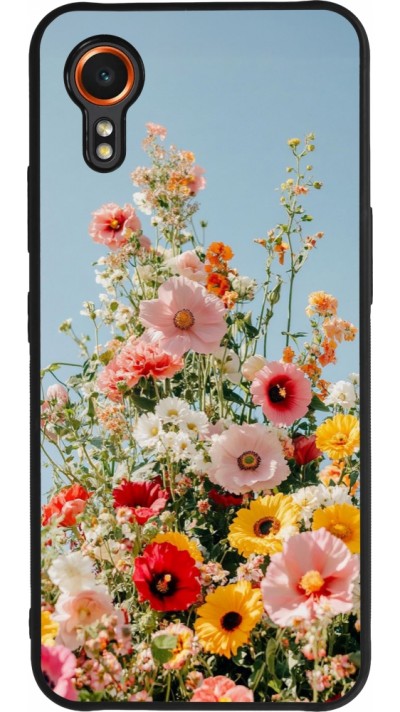 Coque Samsung Galaxy XCover 7 - Silicone rigide noir Spring flowers Spring 2026