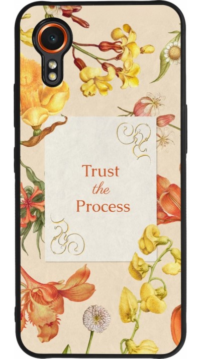 Coque Samsung Galaxy XCover 7 - Silicone rigide noir Trust the process Spring 2026