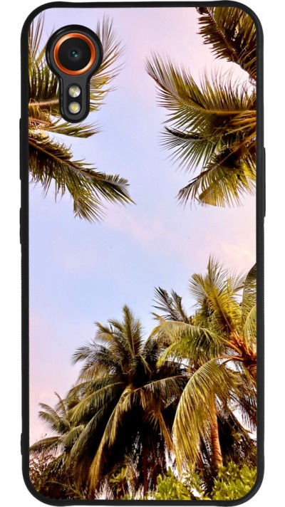 Samsung Galaxy XCover 7 Case Hülle - Silikon schwarz Summer 2023 palm tree vibe