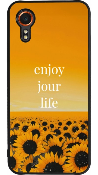 Samsung Galaxy XCover 7 Case Hülle - Silikon schwarz Summer 2025 Enjoy your life