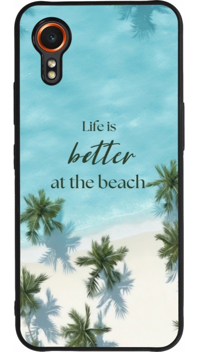 Samsung Galaxy XCover 7 Case Hülle - Silikon schwarz Summer 2025 Life is better at the beach