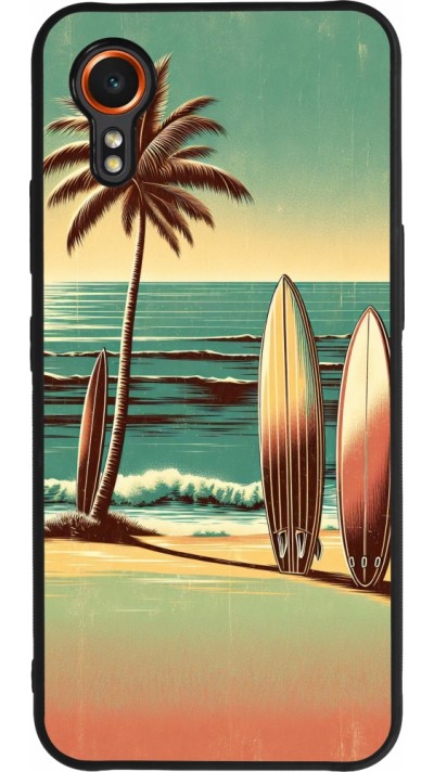 Samsung Galaxy XCover 7 Case Hülle - Silikon schwarz Surf Paradise