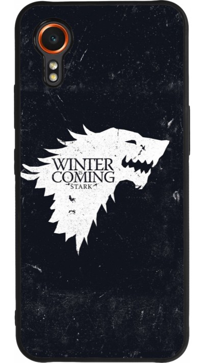 Coque Samsung Galaxy XCover 7 - Silicone rigide noir Winter is coming Stark