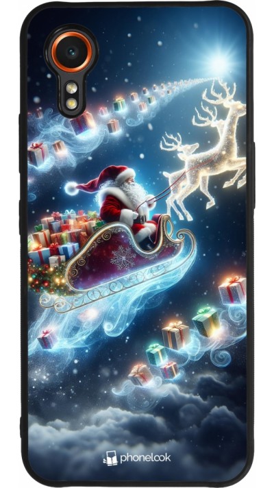 Samsung Galaxy XCover 7 Case Hülle - Silikon schwarz Weihnachten 2023 Verzauberter Weihnachtsmann