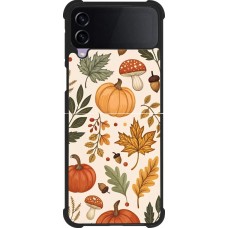 Coque Samsung Galaxy Z Flip3 5G - Silicone rigide noir Autumn 25 Autumn pattern