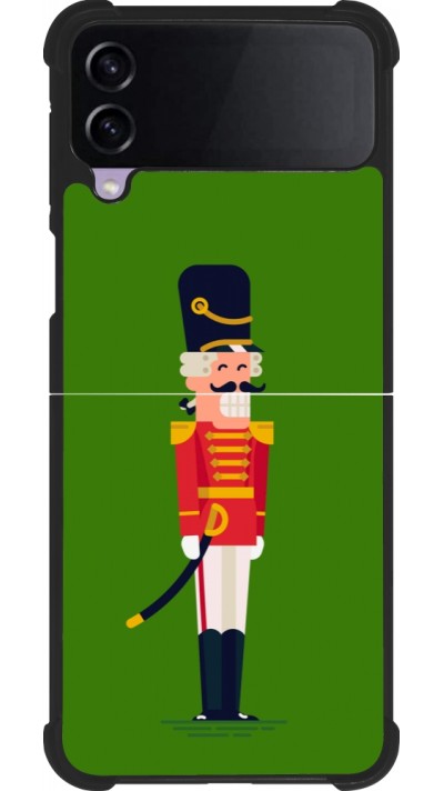 Samsung Galaxy Z Flip3 5G Case Hülle - Silikon schwarz Christmas 25 Nutcracker Green