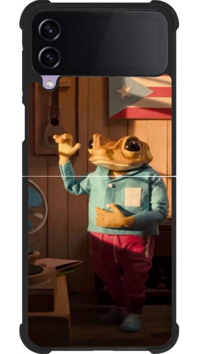 Coque Samsung Galaxy Z Flip3 5G - Silicone rigide noir Dancing frog DTMF