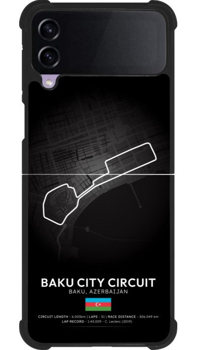 Coque Samsung Galaxy Z Flip3 5G - Silicone rigide noir F1 Track 2025 Azerbaijan