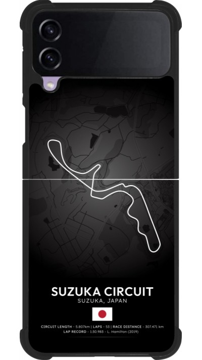 Coque Samsung Galaxy Z Flip3 5G - Silicone rigide noir F1 Track 2025 Japan