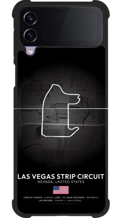 Coque Samsung Galaxy Z Flip3 5G - Silicone rigide noir F1 Track 2025 Las Vegas