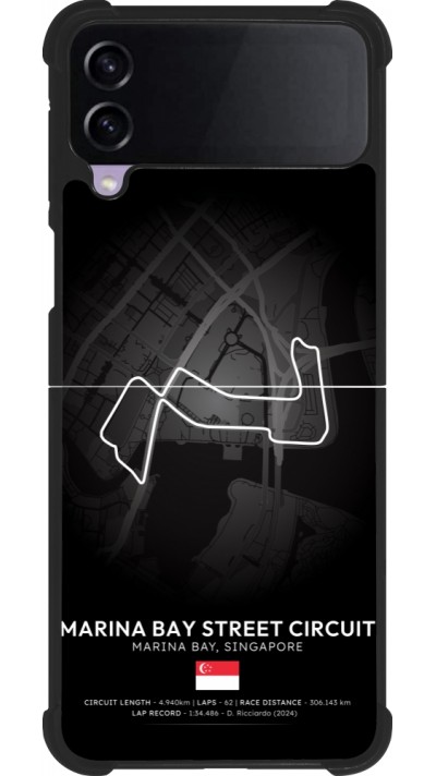 Coque Samsung Galaxy Z Flip3 5G - Silicone rigide noir F1 Track 2025 Singapore