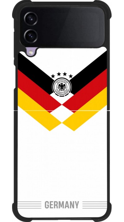 Coque Samsung Galaxy Z Flip3 5G - Silicone rigide noir Maillot de football Allemagne 2026 personnalisable