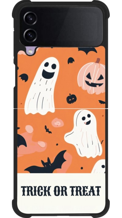 Samsung Galaxy Z Flip3 5G Case Hülle - Silikon schwarz Halloween 2025 Trick treat Samsung Galaxy Z Flip3 5G Case Hülle - Silikon schwarz Halloween 2025 Trick treat