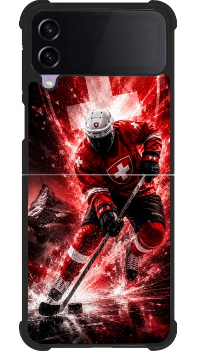 Samsung Galaxy Z Flip3 5G Case Hülle - Silikon schwarz Hockey World Championship Player