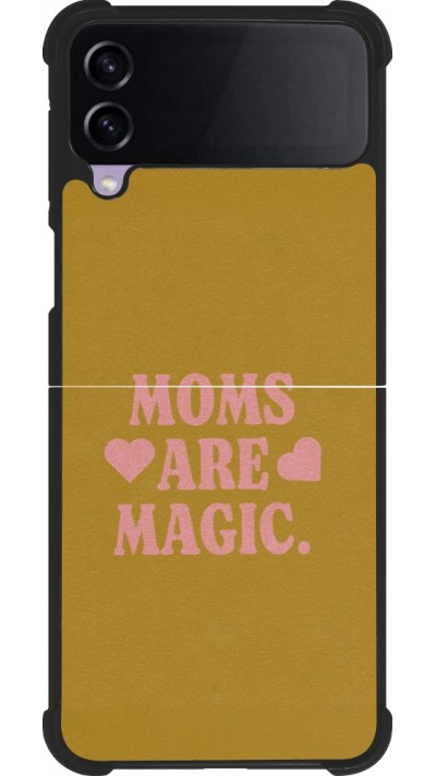 Coque Samsung Galaxy Z Flip3 5G - Silicone rigide noir Mom 2026 Are Magic