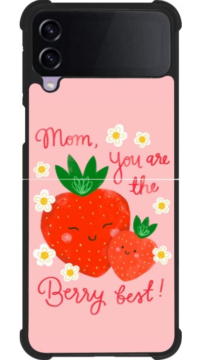 Coque Samsung Galaxy Z Flip3 5G - Silicone rigide noir Mom 2026 Berry best