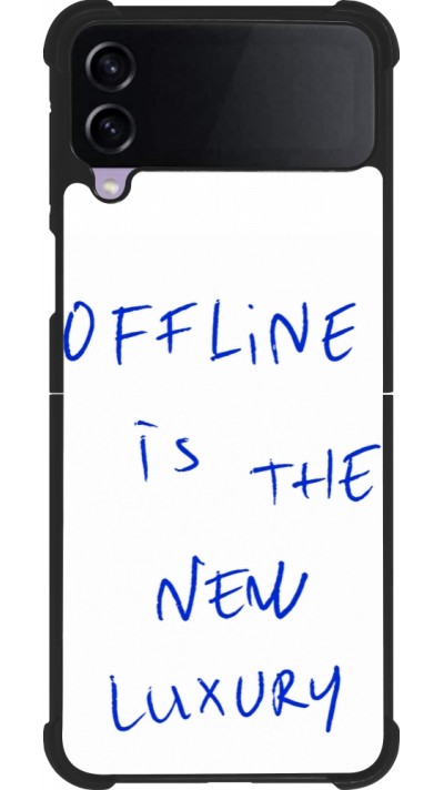 Coque Samsung Galaxy Z Flip3 5G - Silicone rigide noir Offline is the new luxury