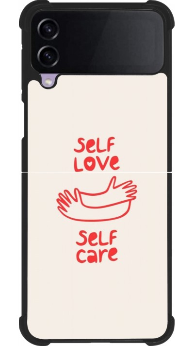 Coque Samsung Galaxy Z Flip3 5G - Silicone rigide noir Saint Valentines Day 26 Self love self care