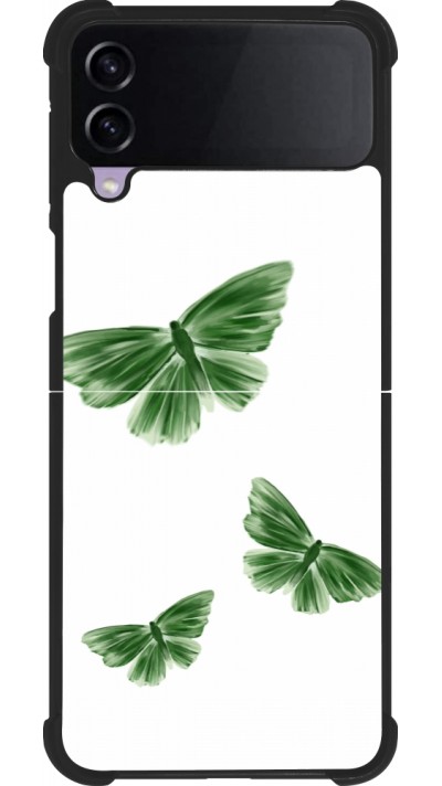 Coque Samsung Galaxy Z Flip3 5G - Silicone rigide noir Butterflies Spring 2026