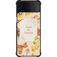 Coque Samsung Galaxy Z Flip3 5G - Silicone rigide noir Trust the process Spring 2026