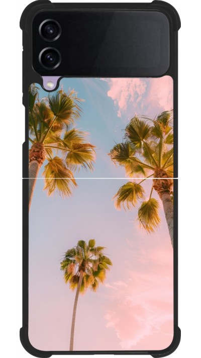 Samsung Galaxy Z Flip3 5G Case Hülle - Silikon schwarz Summer 2025 Palmiers