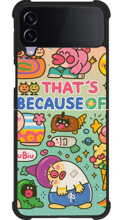 Coque Samsung Galaxy Z Flip3 5G - Silicone rigide noir Thats beacause of