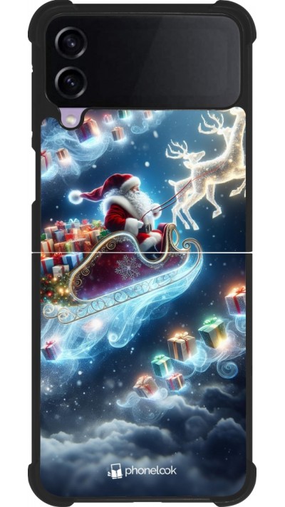 Samsung Galaxy Z Flip3 5G Case Hülle - Silikon schwarz Weihnachten 2023 Verzauberter Weihnachtsmann Samsung Galaxy Z Flip3 5G Case Hülle - Silikon schwarz Weihnachten 2023 Verzauberter Weihnachtsmann