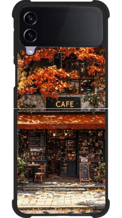 Coque Samsung Galaxy Z Flip4 - Silicone rigide noir Autumn 25 Coffee shop