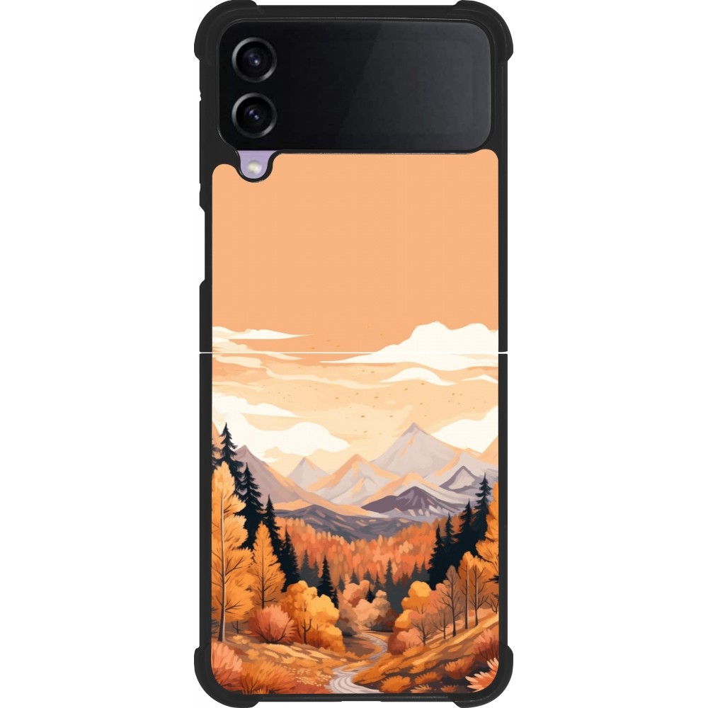 Coque Samsung Galaxy Z Flip4 - Silicone rigide noir Autumn 25 Mountains