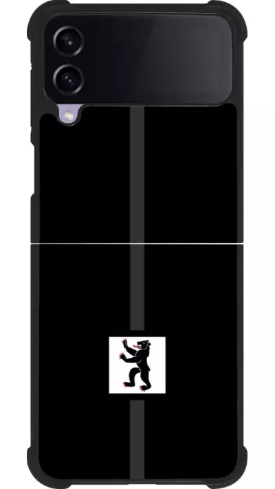 Coque Samsung Galaxy Z Flip4 - Silicone rigide noir Canton AI noir
