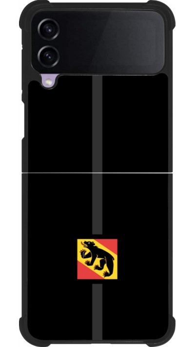 Coque Samsung Galaxy Z Flip4 - Silicone rigide noir Canton BE noir