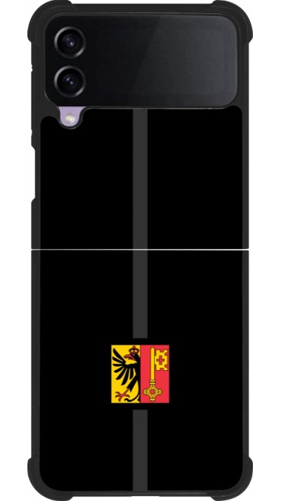 Coque Samsung Galaxy Z Flip4 - Silicone rigide noir Canton GE noir