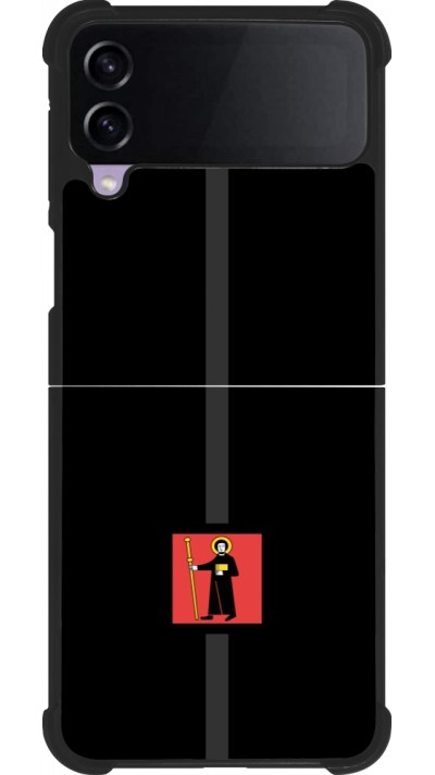 Coque Samsung Galaxy Z Flip4 - Silicone rigide noir Canton GL noir
