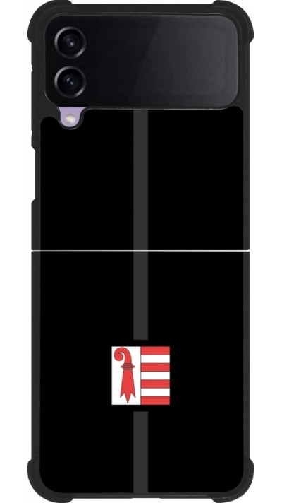 Coque Samsung Galaxy Z Flip4 - Silicone rigide noir Canton JU noir