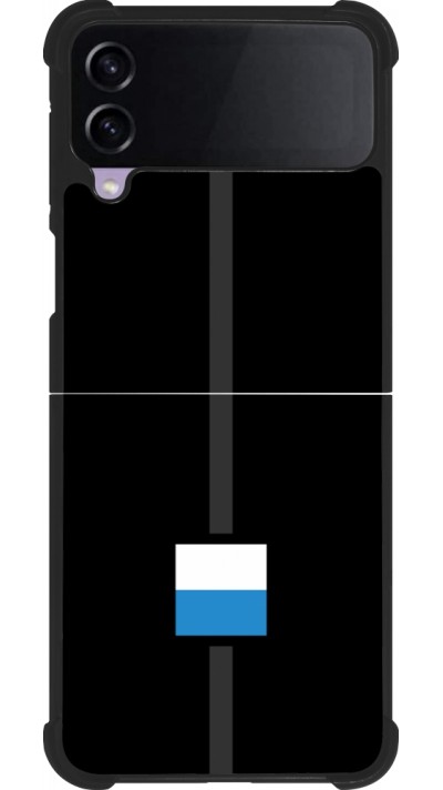 Coque Samsung Galaxy Z Flip4 - Silicone rigide noir Canton LU noir