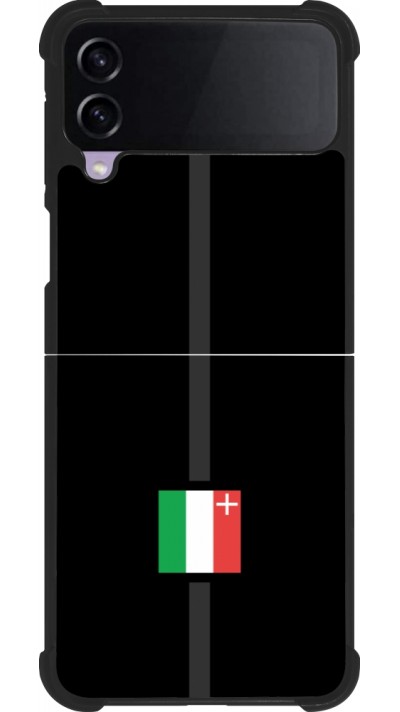 Coque Samsung Galaxy Z Flip4 - Silicone rigide noir Canton NE noir