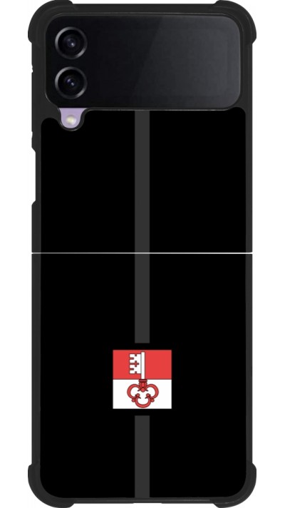 Coque Samsung Galaxy Z Flip4 - Silicone rigide noir Canton OW noir