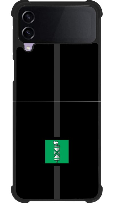 Coque Samsung Galaxy Z Flip4 - Silicone rigide noir Canton SG noir