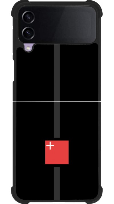 Coque Samsung Galaxy Z Flip4 - Silicone rigide noir Canton SZ noir
